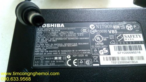 Sạc zin TOSHIBA 19v 6.32A đầu 5,5mm
