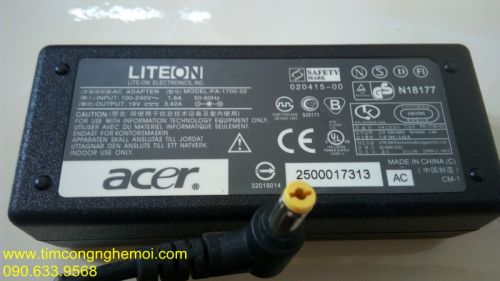 Sạc laptop Acer 19v